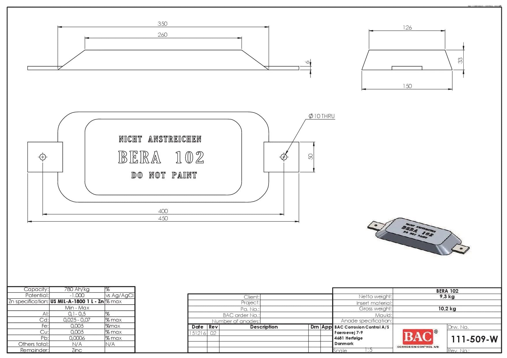 BAC-Bera Zinkanode Typ-102
