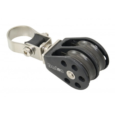 Barton Relingsblock Doppelblock Gr. 2 für 25 mm Reling, max. 8 mm Tau Ø