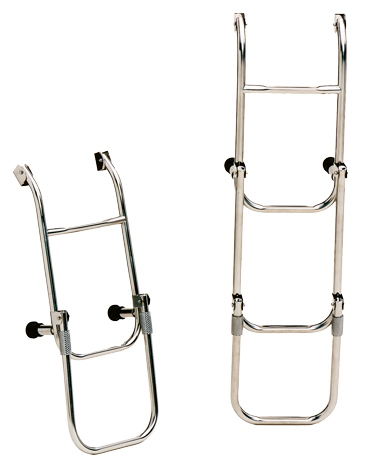 Allpa Niro Badeleiter, 4-Stufen, Mit Verstellbaren Distanzhaltern, Ausgeklappt 260x1030mm, Rohr Ø20mm