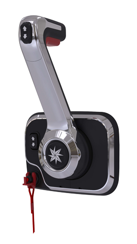 Seastar Xtreme Schaltkasten Seitenmontage Chrome Mit Engine Cut Off Switch, Trim Und Tilt