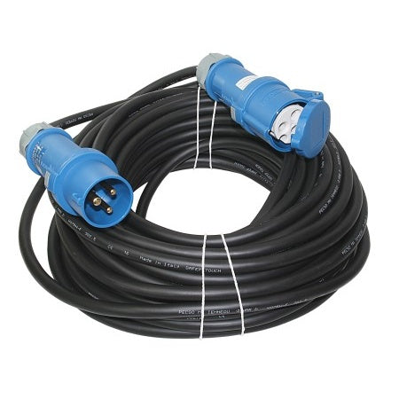 CEE Verlängerungskabel 230V 3-polig mit Stecker und Kupplung, 15/25m