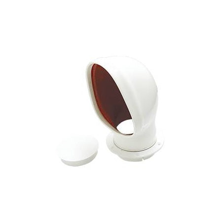 Lüfterhutze, standard PVC Höhe 230mm, Einbaumaß 102mm