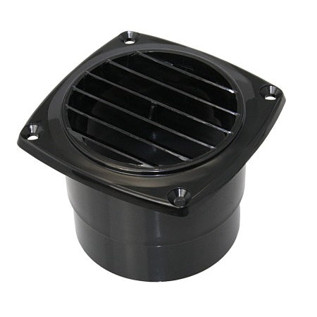 Kiemenlüfter mit Schlauchanschluss ABS für Schlauch 75/100mm, schwarz/weiß