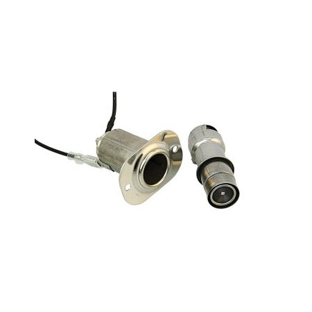 Zigarettenanzünder mit Leseleuchte Edelstahl 12V Stecker 12mm