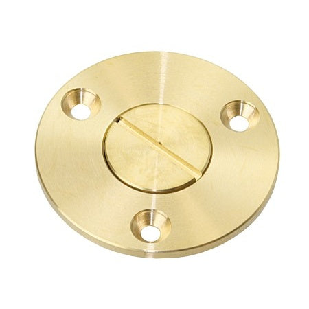 Lenzstopfen mit Schraubverschluss und Schlitzantrieb Messing iD19mm