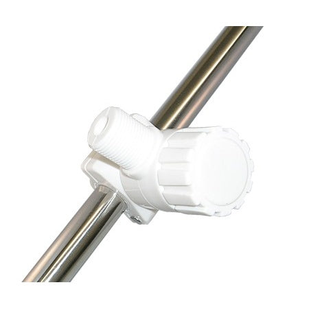 Antennenkipphalter für Reling Edelstahl/Kunststoffhalterung für Rohr 22 - 25 mm, 1'-14 UNS