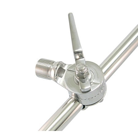 Antennenkipphalter für Reling Edelstahl/Kunststoffhalterung für Rohr 22 - 25 mm, 1'-14 UNS