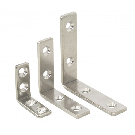 Winkelverbinder, poliert A2 31x12-61x15mm