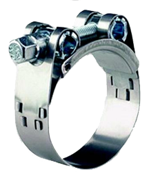 Allpa Niro Schlauchklemme Mit Bolzen, 60-63mm, Breite 22mm, Dicke 1,2mm (Lieferung Pro Stück)