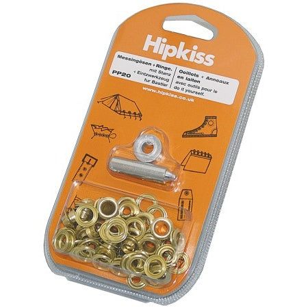 HIPKISS Ösen-Set mit Schlagwerkzeug Ms Auge 5,0-12,7mm 15-50St. SB-Pack
