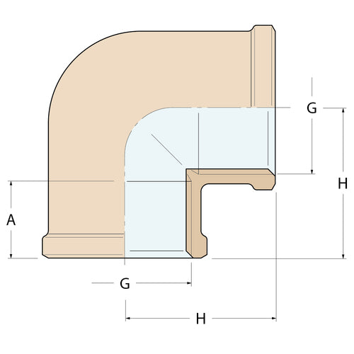 Guidi 90° Winkelstück FF - G 3/4''