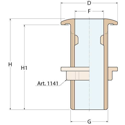 Guidi Borddurchlass „Export“ abgerundet - G 3/4''