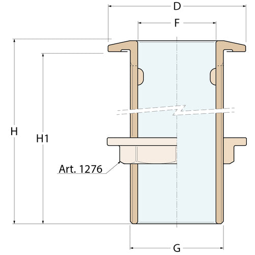 Guidi Borddurchlass 'L' abgeschrägt - G 1''1/2