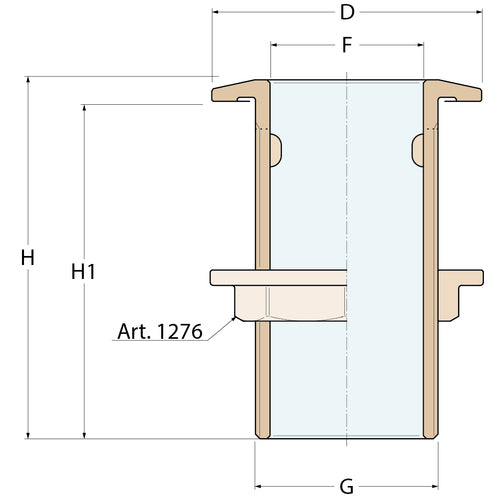 Guidi Borddurchlass abgeschrägt - G 1''1/4