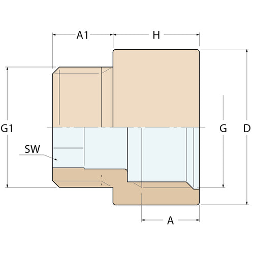 Guidi Erweiterung MF - G 3/8'' H 50