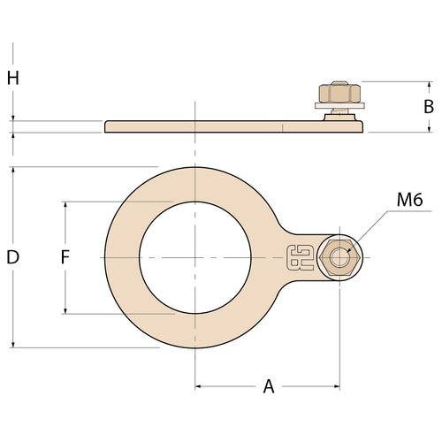 Guidi Unterlegscheibe + Kabelbefestigung- G 1''1/4