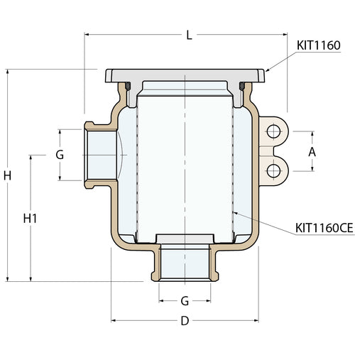 Guidi Wasserfilter „Tirreno“ - G 1/2''