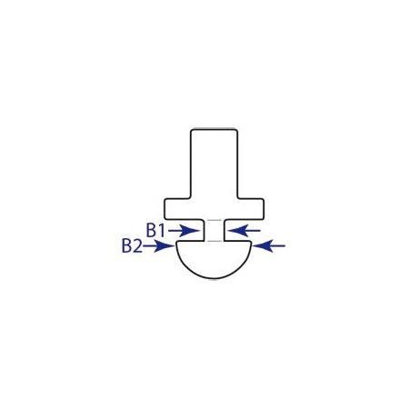 ALLEN Mastrutscher mit C-Profil Komposit 15mm schwarz 10St.