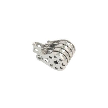 ALLEN Vierfachblock kugelgelagert 25mm, Drahtseil 2-5mm, Auge
