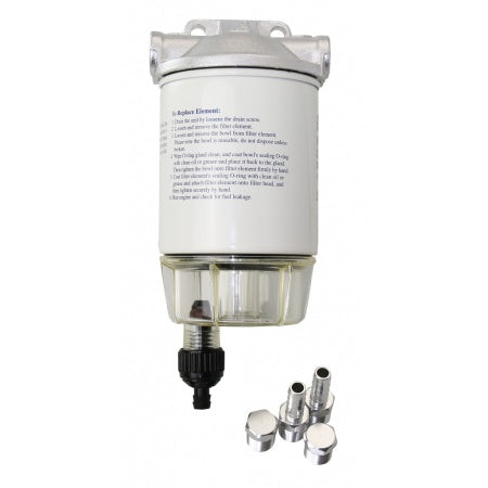 Benzinfilter / Wasserabscheider Aluminium, Anschlussgewinde 3/8" NPT, 10 Micron