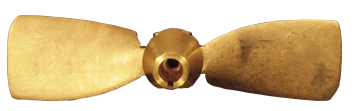 Radice 2-Blatt Bronzener Faltpropeller Für Welle, 16"X12", Wellenbohrung Ø25mm, Konus 1:10, Rechts