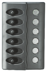 Allpa Kunststoff Schalttafel, 12v, 6-Schalter, Keine Sicherungen Mit Led-Indikator, Inkl. Labelsatz