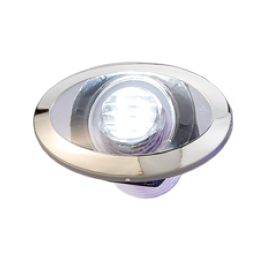 Allpa Led Orientierungsleuchte Mit Niro Ring, 12v/0.4w, Weiß, Oval, 2x0.2w Smd 2835 Led, 53.4x33mm