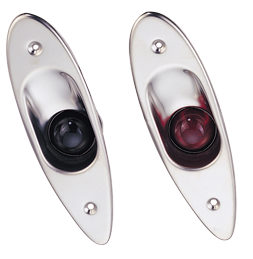 Allpa Led Positionlaternen-Satz Für Back-/Steuerbord (Einbau) 12v, Niro Gehäuse, Rote/Grüne Linse