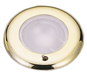 Allpa Kunststoff Led-Deckenleuchte Mit Messing Ring, Ø77.2mm, Einbau, 12-24v/1,8w, Warm White, Mit Schalter