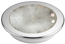 Allpa 2-Farbe Led-Deckenleuchte Mit Niro Ring, Ø155mm, Einbau, 8-30v, Led 1x 3w + 10x Top Red, Warm White, Ip67