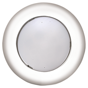 Allpa Kunststoff Led-Deckenleuchte Mit Weiß Polycarbonatgehäuse, Ø77.2mm, Einbau, 12v/2,2w, Led 6x 5ø, Warm White
