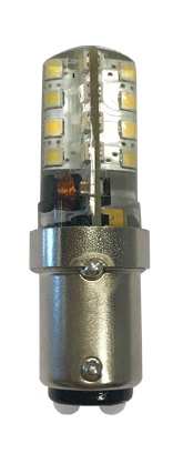 Allpa Led-Ersatzlampe (Ba15d), 2,5w, H=53,5mm, Ø19mm, Silikonenschutz, Cool White