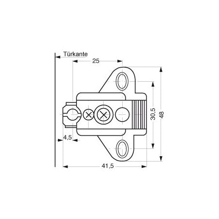 LAMP Gegenplatte A2 für Topfbänder LA304BC