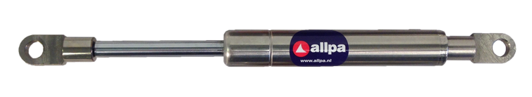 Allpa Niro Gasfeder Telescopisch 320-550mm Niro 316; Mit Befestigungsauge; Kap. 64kg