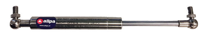 Allpa Niro Gasfeder Telescopisch 320-550mm Niro 316; Mit Kugelgelenk; Kap. 35kg