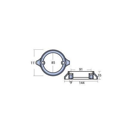 Ringanode Zink/Magnesium für Volvo Duo Prop 280/290 (seit 2002)