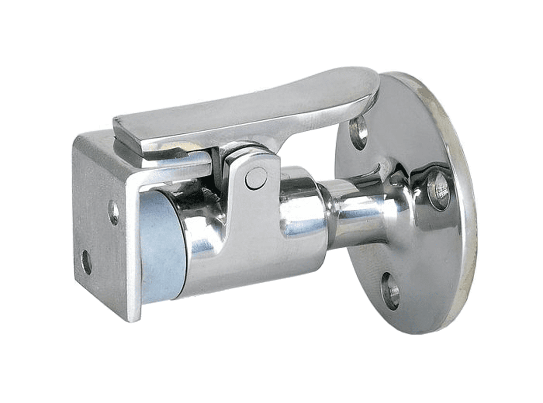 Allpa Niro Türfeststeller Mit Fanghaken Und Integriertem Türpuffer, A=61mm, B=17mm, C=50mm, D=30mm