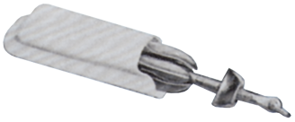 Allpa Kunststoff Winchkurbel- Oder Faltankerhalter, L=300mm, Weiß