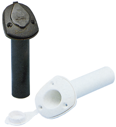 Allpa Kunststoff Einbau-Angelrutenhalter Mit Wasserdichter Büchse, L=230, Max. Ø40mm, Weiß