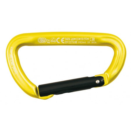 KONG Karabiner Trapper mit gerader Öffnung Alu 10x98mm gelb/schwarz