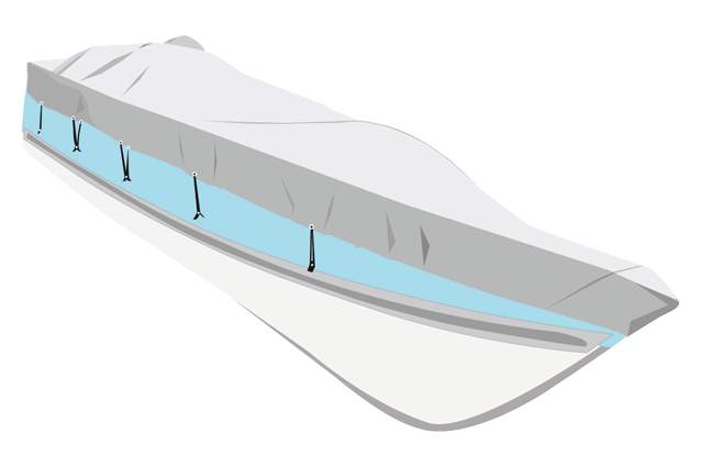 Allpa Abdeckplane Größe Maxi Tender, Silbergrau, Bootslänge 300-360cm, Bootsbreite 155-170cm
