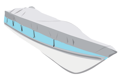 Allpa Abdeckplane Größe Xxl, Marineblau, Bootslänge 630-710cm, Bootsbreite 380cm