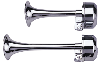 Allpa Kunststoffverchromtes Elektromagnetisches Signalhorn, Einklang, L=292mm, 12v, (105db(A)-550hz)