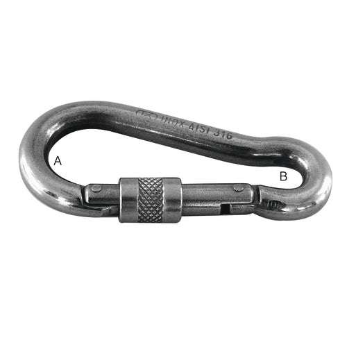 PLASTIMO HOOK RING CARBINE ST/STEEL 100MM Ø11.5