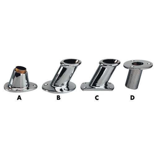 PLASTIMO SUPPORT FOR BUILT-IN POLE CH.BRASS Ø25MM