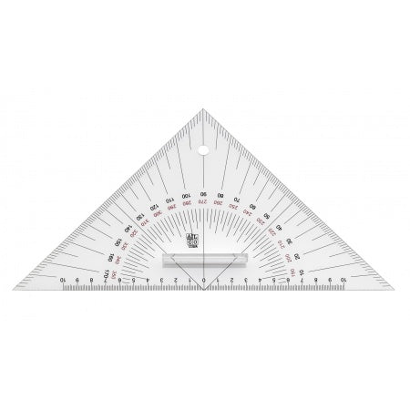 Anlegedreieck mit festem Griff Plexiglas 270mm