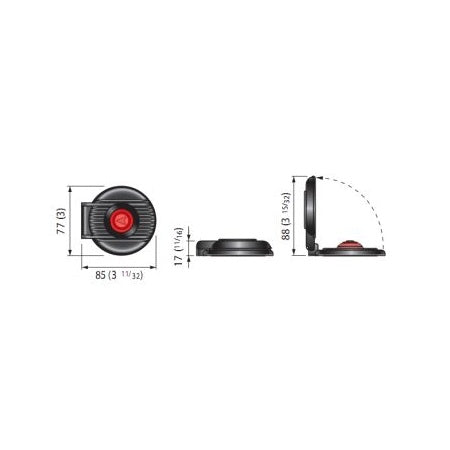 QUICK Ersatz-Gummikappe / Fußschalter 900DB UP/ DOWN, Deckel schwarz/weiß