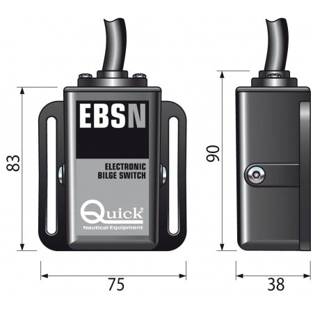 QUICK Bilgepumpenschalter Bilgenschalter EBSN 12/24 Volt, bis 10, 15 oder 20 Amp.