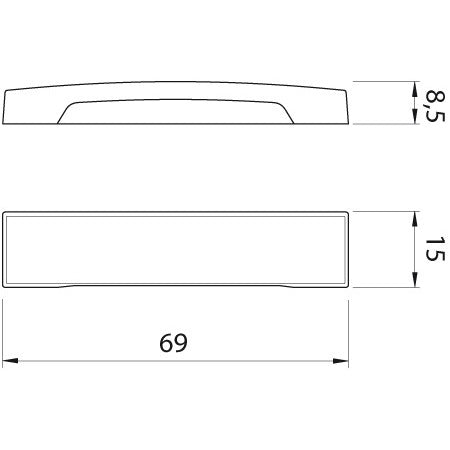 QUICK LED-Stufen-/Bodenleuchte TAB CPA1 Kunststoff/Cr 12/24V rotes Licht