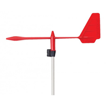Windanzeiger mit roter PVC-Flagge / PRO /Seitenhalter - OHNE Seitenhalter